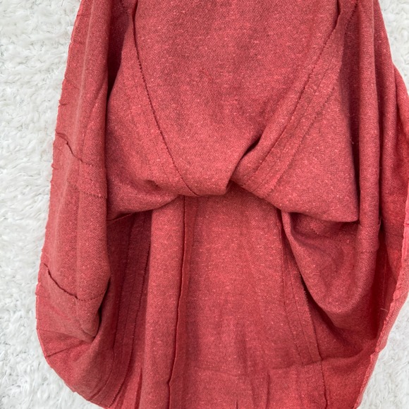 Vintage Red Tweed Wool Skirt Belted Flounce Unlined Midi A Line No Tags XS Retro - Picture 5 of 10